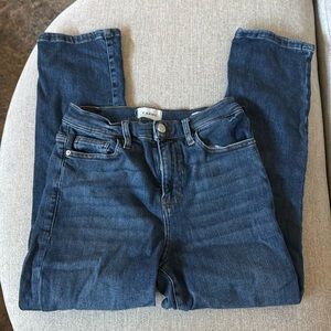 Frame mid-rise “Le High Straight” jeans; size 29